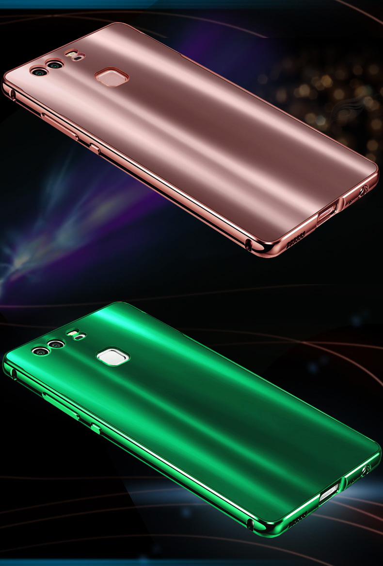 iy Ultra Slim Lightweight Aluminum Metal Bumper Dazzle Color Acrylic Back Cover Case for Huawei P9 Plus & Huawei P9