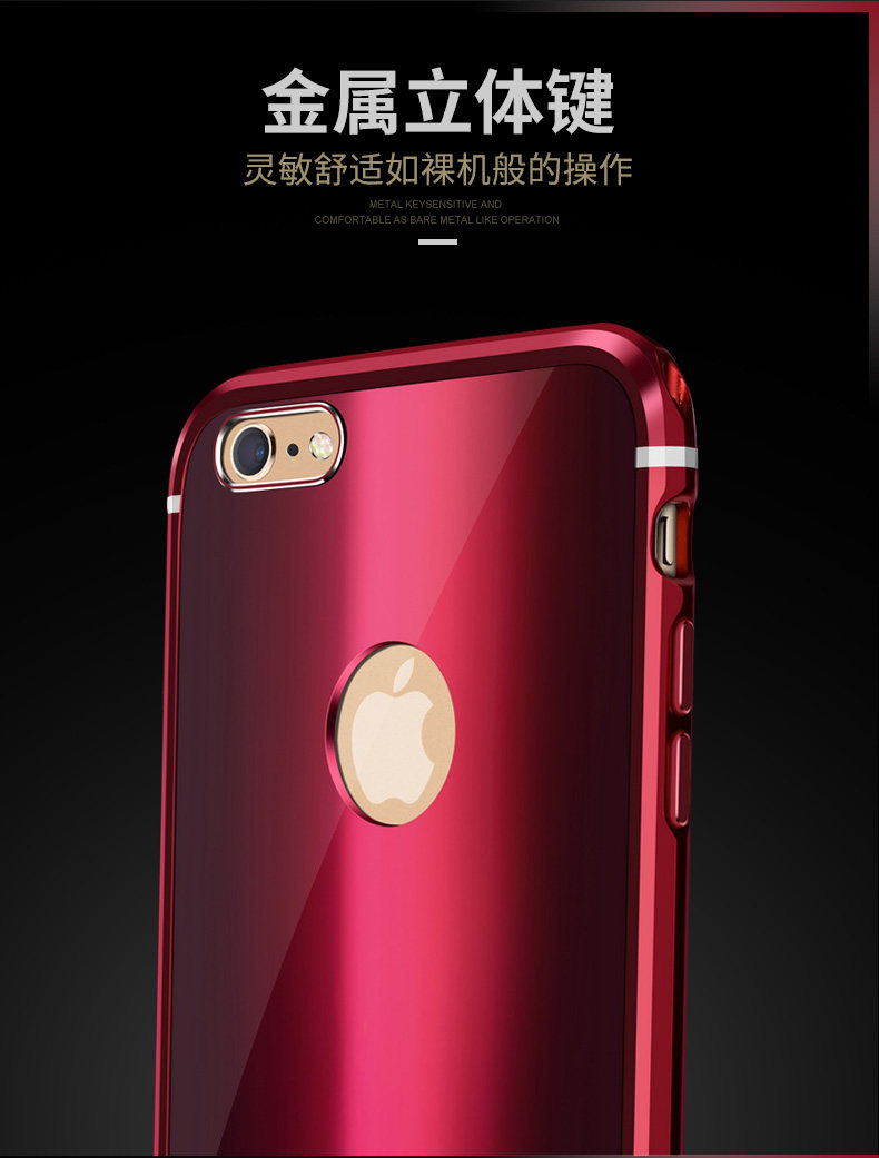 iy Rainbow Aluminum Metal Bumper Dazzle PC Back Cover Case for Apple iPhone 6S Plus/6 Plus & iPhone 6S/6