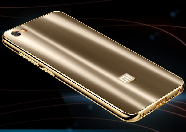 iy Ultra Slim Lightweight Aluminum Metal Bumper Dazzle Color Acrylic Back Cover Case for Xiaomi Mi 5