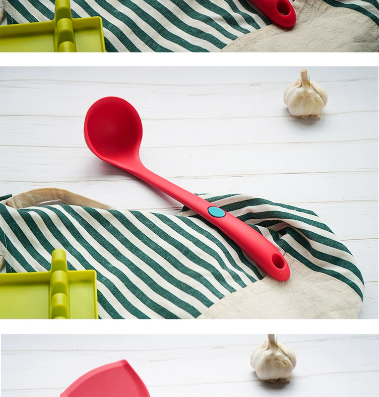 CHOOCA silicone thìa không dính xẻng nhiệt độ cao dụng cụ nhà bếp nhà bếp phù hợp với ba mảnh dày - Phòng bếp