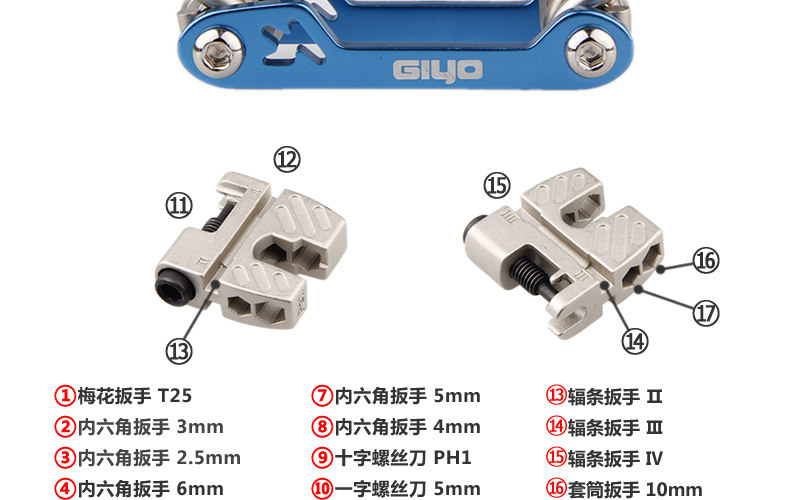 Outils pour vélo GIYO - Ref 2290940 Image 23