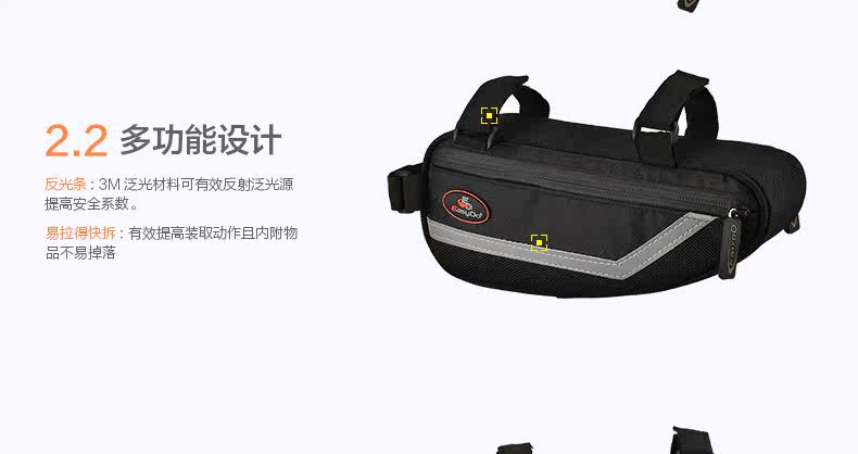 Sacoche pour vélo mixte EASYDO - Ref 2219440 Image 13