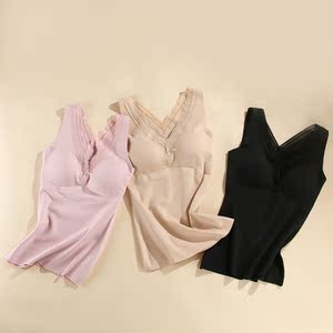 德绒无痕保暖背心女塑身内衣