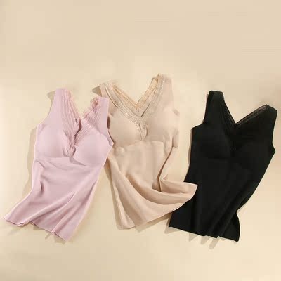 德绒无痕保暖背心女塑身内衣