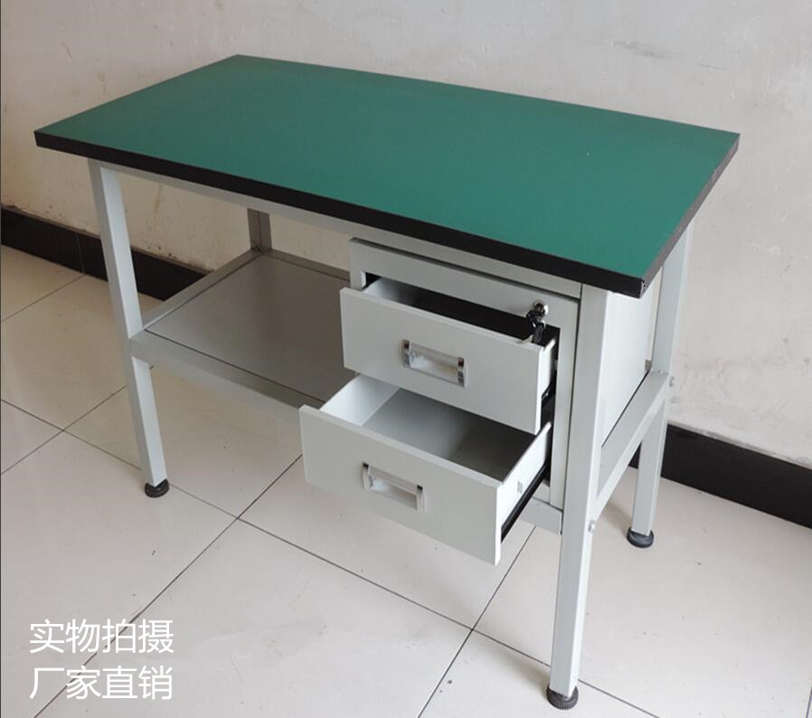 Double drawer anti-static workbench small and medium workbench laboratory table inspection table workshop operation table maintenance table