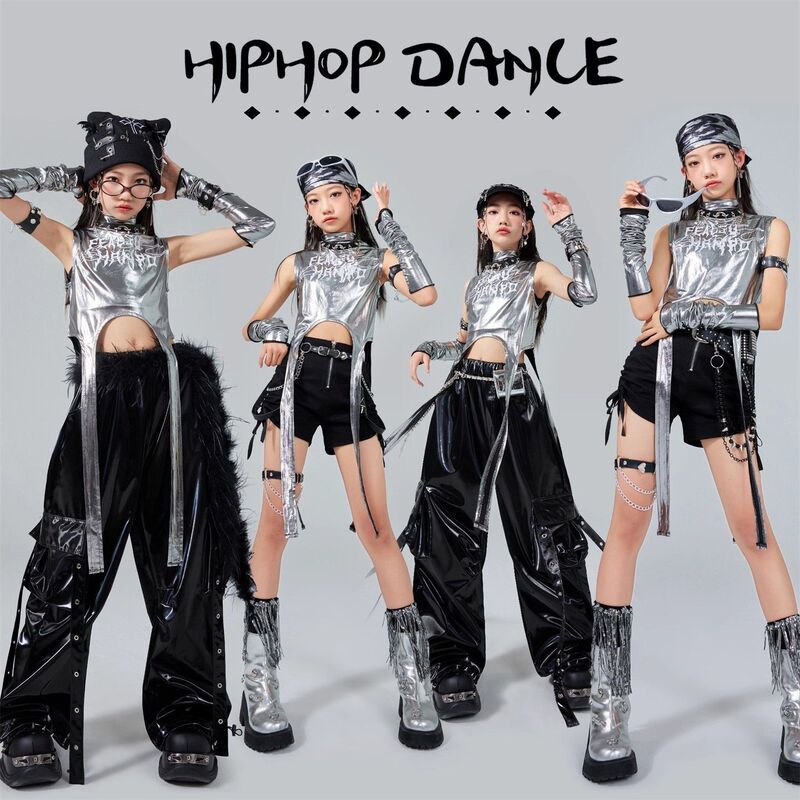 Children's Jazz Dance Street Dance Performance Clothing, Sweet Style Tops for Girls, Kidsren's Jazz Suits, Girls' Jazz Dance Costumes