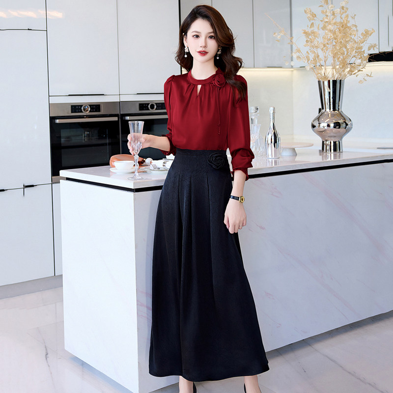 轻熟风职业套装裙女2026春秋新款气质名媛女人味衬衫半身裙两件套