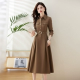 Осенняя рубашка, приталенный корсет, длинная юбка, изысканный стиль