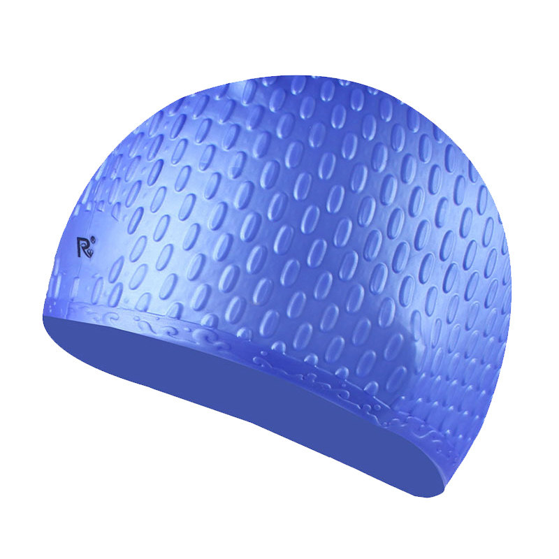 Rui and water drop swimming cap Large size male and female long hair Head care ear uplifting Number of silicone Waterproof Hair Care Bubble Swimming Cap