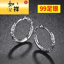 99 sterling silver earrings mens single personality temperament hip hop male ear bone nail earrings female earrings 2021 New Tride men