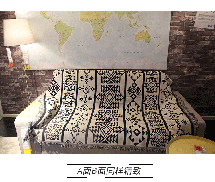 Quá khổ hình học retro sofa chăn mền giường Bắc Âu tấm thảm thảm nap chăn văn bản bình thường trang trí nghệ thuật - Ném / Chăn chăn lông cừu đẹp