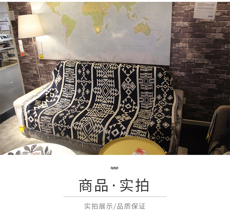 Quá khổ hình học retro sofa chăn mền giường Bắc Âu tấm thảm thảm nap chăn văn bản bình thường trang trí nghệ thuật - Ném / Chăn chăn lông cừu đẹp