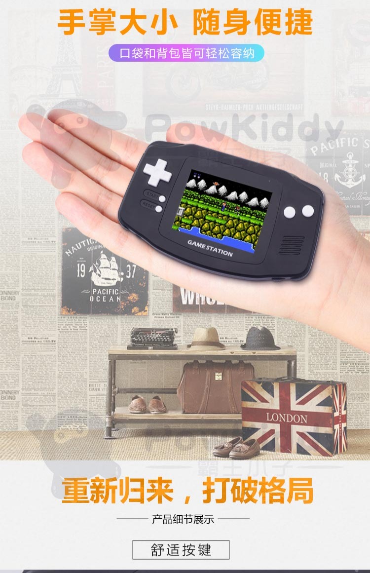 Overlord trò chơi console fc cầm tay retro hoài cổ tuổi thơ thời thơ ấu thời thơ ấu cầm tay sạc cổ điển cậu bé nhỏ cầm tay tình cảm arcade - Bảng điều khiển trò chơi di động máy chơi game cầm tay mini