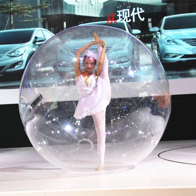 Manufacturer inflatable water crystal ball dance props walking ball transparent air model stage performance dancing ballet girl