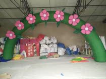 Inflatable Flower Profiled Arches Red Green Small Flowers Young Children Opening Wedding Period Inflatable Opening Event Arches Iridescent Iridescent Doors Customised