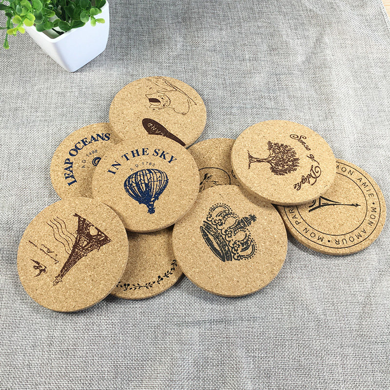 Original eco-retro style Breeze Creativity Department Multifunction Cork Cup Mat European-style eco-friendly and anti-scalding thermal insulation tea cup mat