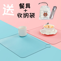 Dining mat waterproof and anti-oil washed table Bins wind Han style dining table cloth anti-scalding bowl cushion cup cushion table cushion children