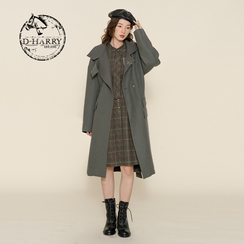 D-Harry/Dihari Loose-Fitting Mid-Length British Style Jacket Dh224F95739D D-Harry/Dihari Loose-Fitting Mid-Length British Style Jacket Dh224F95739D