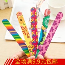 New manicure tools Korean style beauty manicure fashionable printed double-sided nail file beauty polishing strip