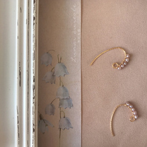 Grant to Moon Freshwater Pearl Temperament Earrings Purple Pearl Fairy Temperament Ear Hook Girl EARS NAILS GIFT