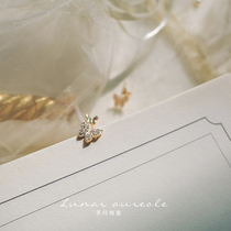 The month of the month with the sound butterfly Andromeda s925 silver pin a two-wearing minimalist asymmetrical design gift woman