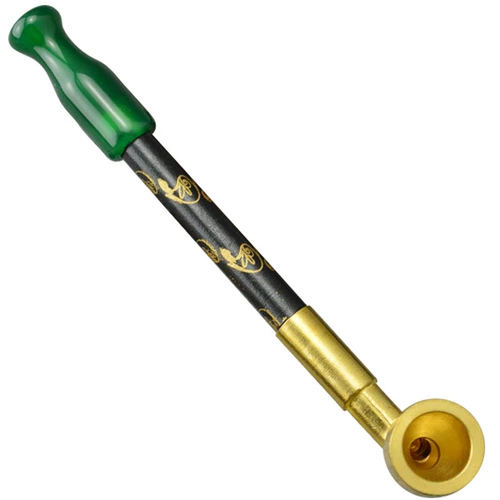 Старомодная латунная агатовая курительная трубка ручной работы, мужской мундштук