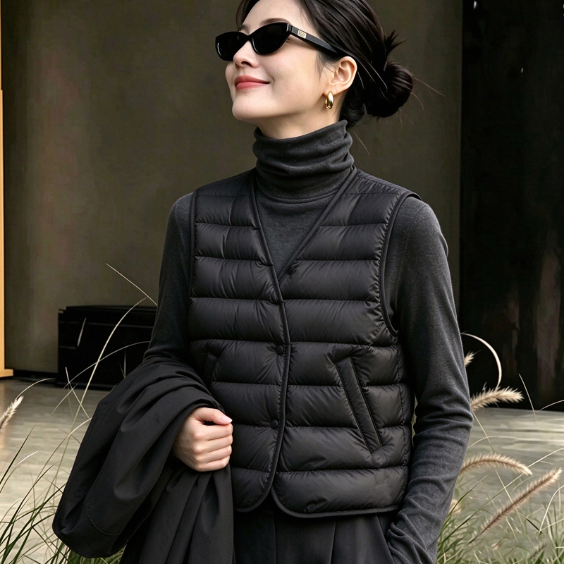 European Style Versatile Thin Vest for Women, Silk Cotton Sleeveless Undershirt, Winter Fashion New Slim Fit Thickened Warm Vest