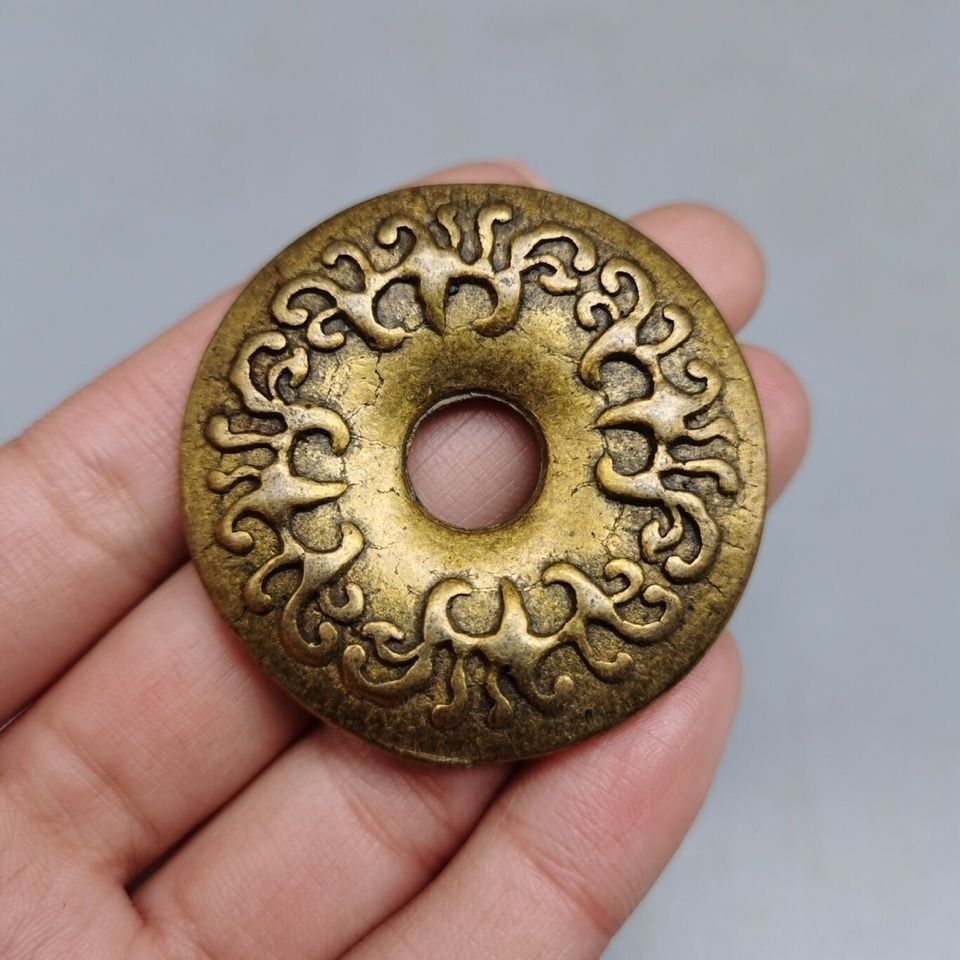 Talented pure copper coins brass ancient coins ancient sayings money idioms money ornaments a Wanli copper coin safety buckle craft gift ornament hanging