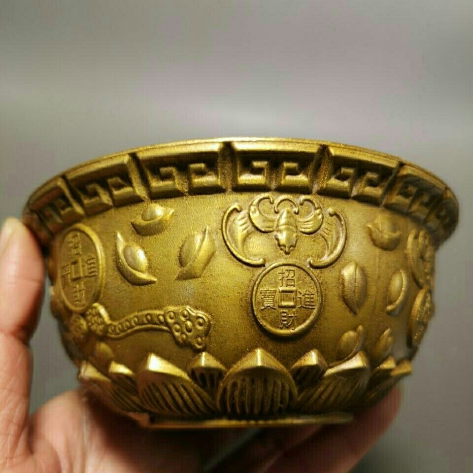 Pure copper cornucopia ornament copper bowl home decoration opening lucky gift