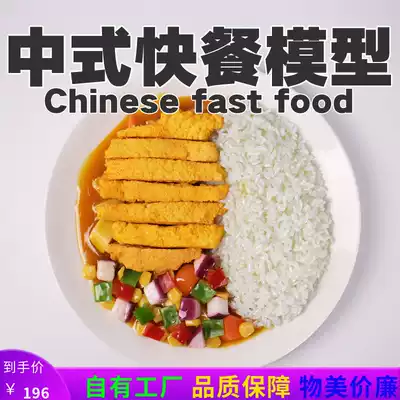 Chicken chops rice simulation food barbecue mixed rice model curry beef belly rice samples crispy chicken rice props custom fake dishes