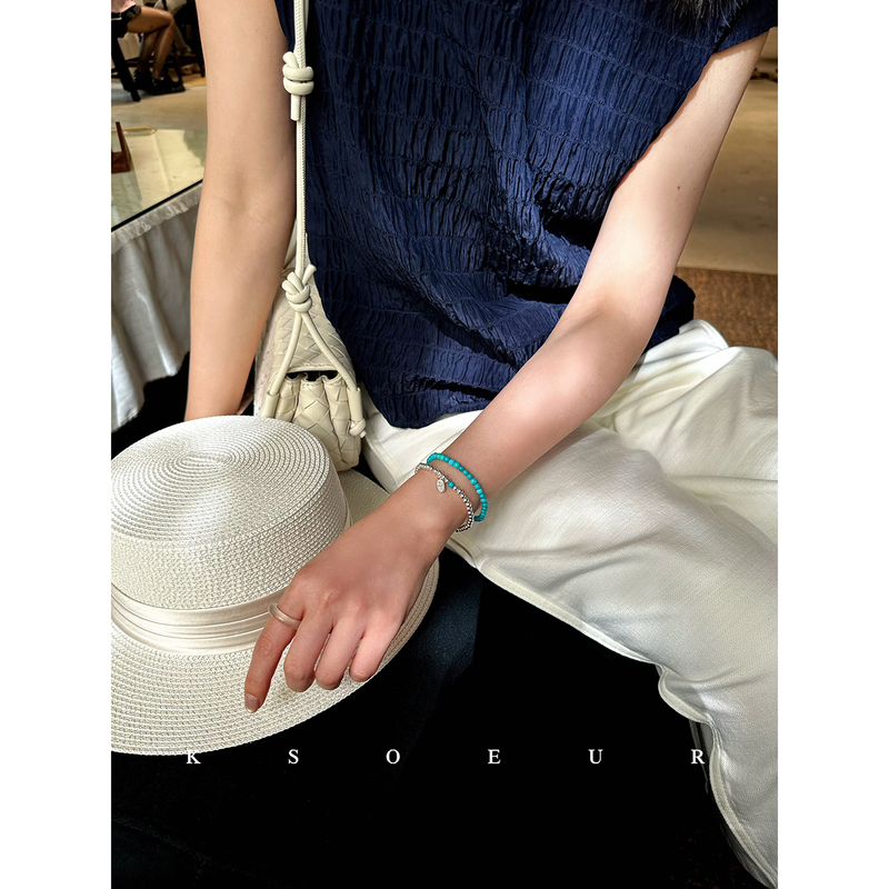 Sister K Ksoeur【The Sea Breeze Blows】Turquoise Bracelet S925 Silver Variety Comes with Certificate Gift Box
