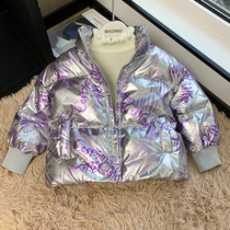 Childrens down jacket boys and girls season clearance children western style short mian bao fu baby coat autumn and winter childrens clothing