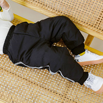 Childrens down pants girls boys and girls wearing thick anti-season clearance children children big children baby pants