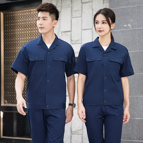 Хлопковый дышащий износостойкий комбинезон для работы, короткий рукав, делается под заказ