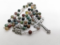 Rosary Rosary Indian Agate Rosary 6mm send rosary box