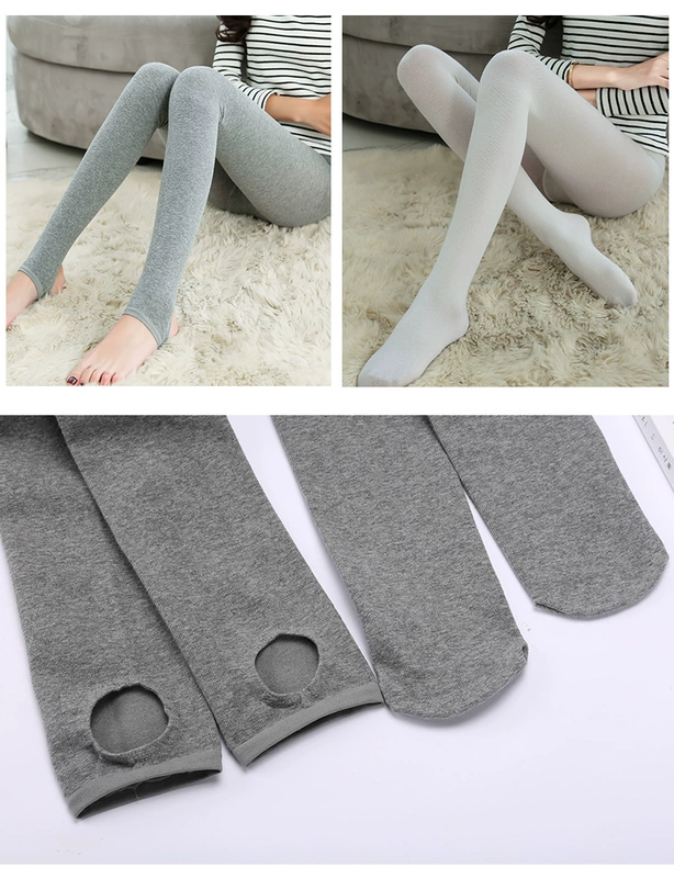 Quần legging bó sát bó sát quần skinny bó sát cotton miễn phí cắt micro áp lực chân quần mùa xuân và mùa thu chân quần quần nữ lót lông