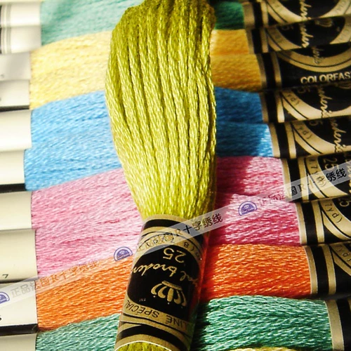 Франция импортировала Royalbroderie Cross Line Line Pline Plink Cotton Cross Stcke 8m/Branch 447 Цвет