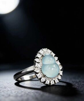 Natural grade a jade gourd ring