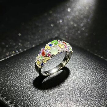Natural grade a jadeite double cabochon ring (one of the variety)