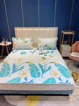  Natural latex mat three-piece Thailand 2021 new set of plant pastoral printing active flowers can be washed