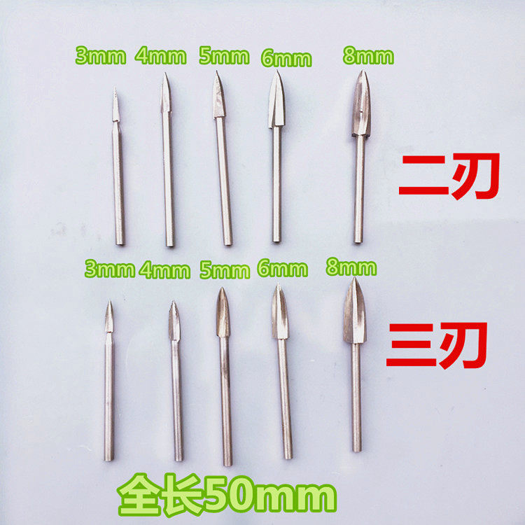 3MM two-edged sharp knife white steel root carving wood carving woodworking repair light hanging grinding tool scribing 3-edged sharp knife electric sharpening knife