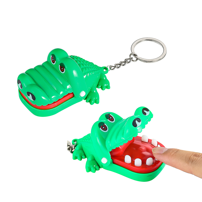 Creative Finger-Biting Crocodile Keychain for Children and Adults, Stress-Relief Game, Fun Toy, Key Ring, Backpack Decoration Pendant