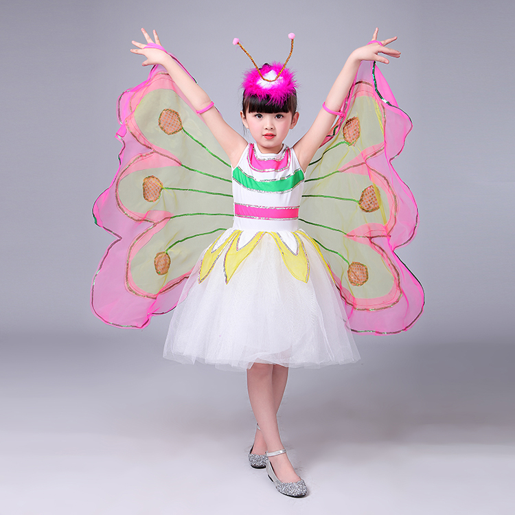 Children's Day Flying Children's Butterfly Performance Dress Butterfly Costume Girls Butterfly Wings New Children's Costumes