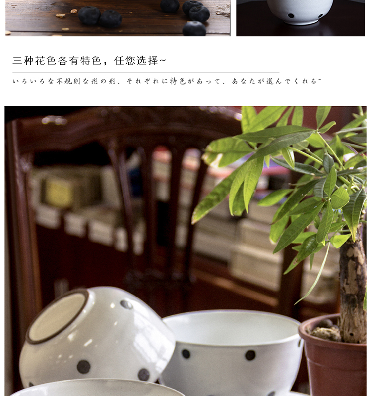 3 Gói Sáng tạo Bát Cơm Bát Bát Bát Bát Chấm Chấm Chấm Các tính năng Đồ đá Sáng tạo Bộ đồ ăn bằng gốm - Đồ ăn tối bộ chén đĩa cao cấp