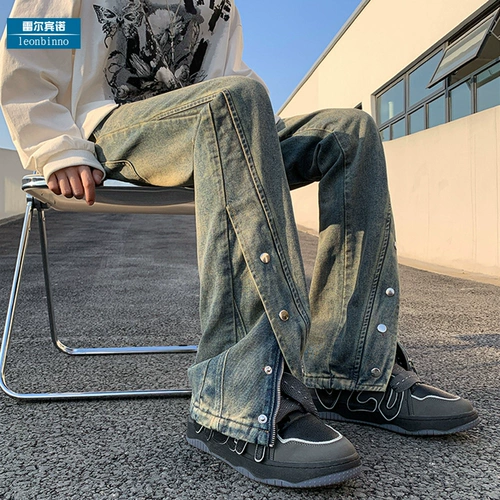 Сексуальные джинсы, штаны, в американском стиле, облегающий крой