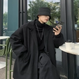 Цветное мужское демисезонное зимнее шерстяное пальто, трендовая удерживающая тепло куртка для отдыха, изысканный стиль, в корейском стиле