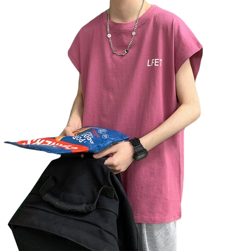 Летний трендовый жилет, брендовая футболка без рукавов для влюбленных, свободный крой