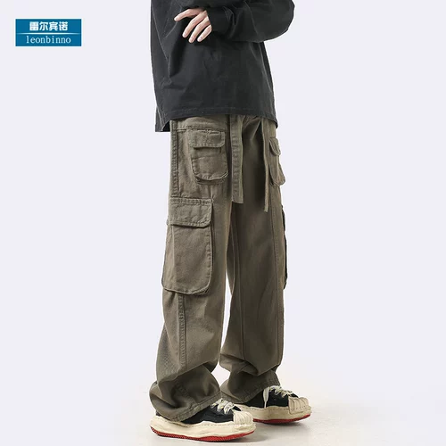 Японские весенние ретро дизайнерские штаны, свободный прямой крой, тренд сезона