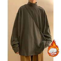 HD1438-Темно-серый воротник-получерепаха плюс бархат