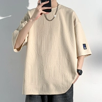 HT23241-хаки топ с короткими рукавами